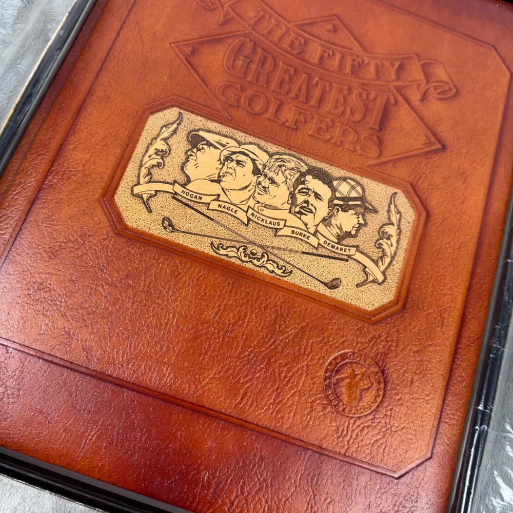 Gallery Books The Fifty Greatest Golfers Book Unisex Brown Good Embossed 1987
